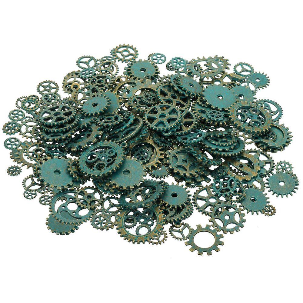 3329 Gears Charm, 200Gram Metal Wheel Gears Charm Pendant for Necklace
